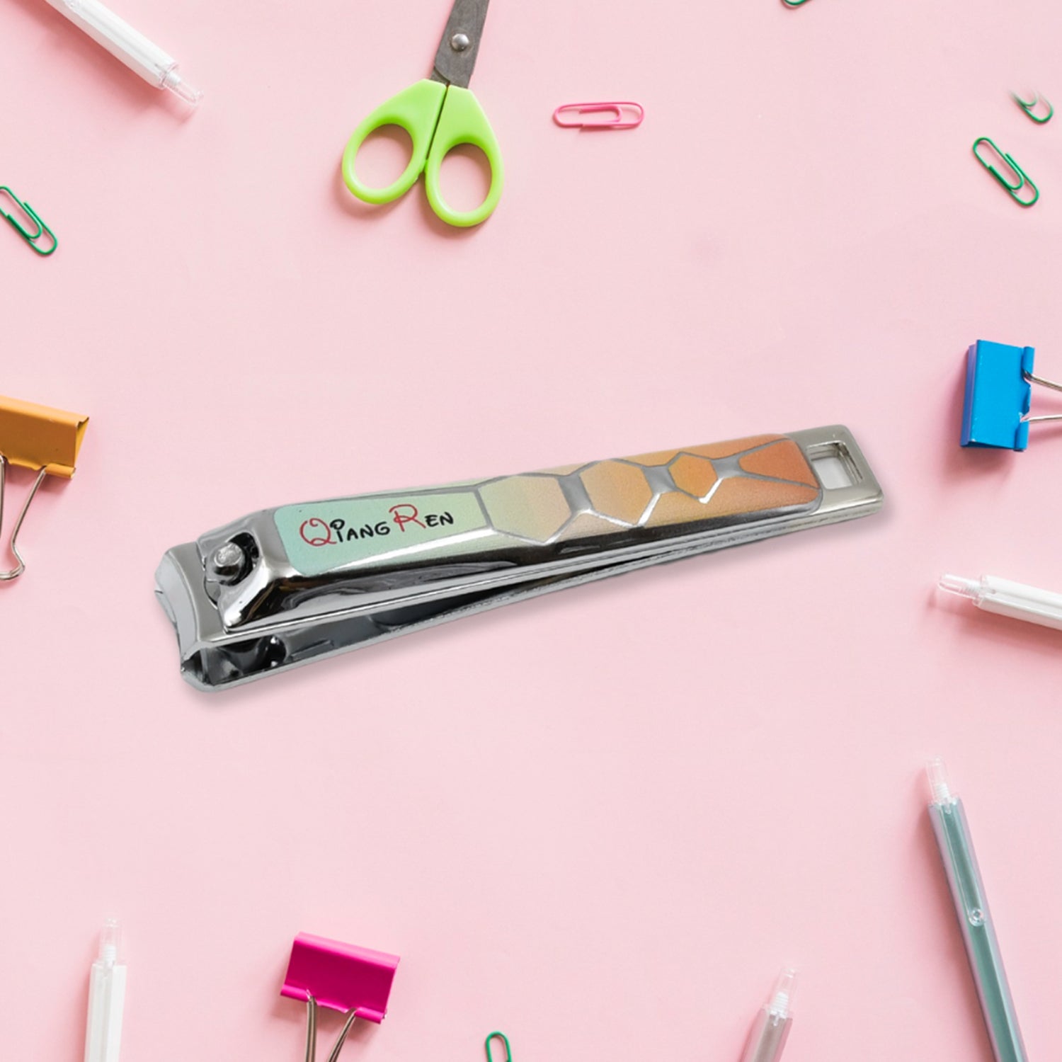 Stainless Steel Folding Portable Large Nail Clippers With Nail File (1 Pc  Mix Design) Stainless Steel Folding Portable Large Nail Clippers With Nail File (1 Pc  Mix Design)